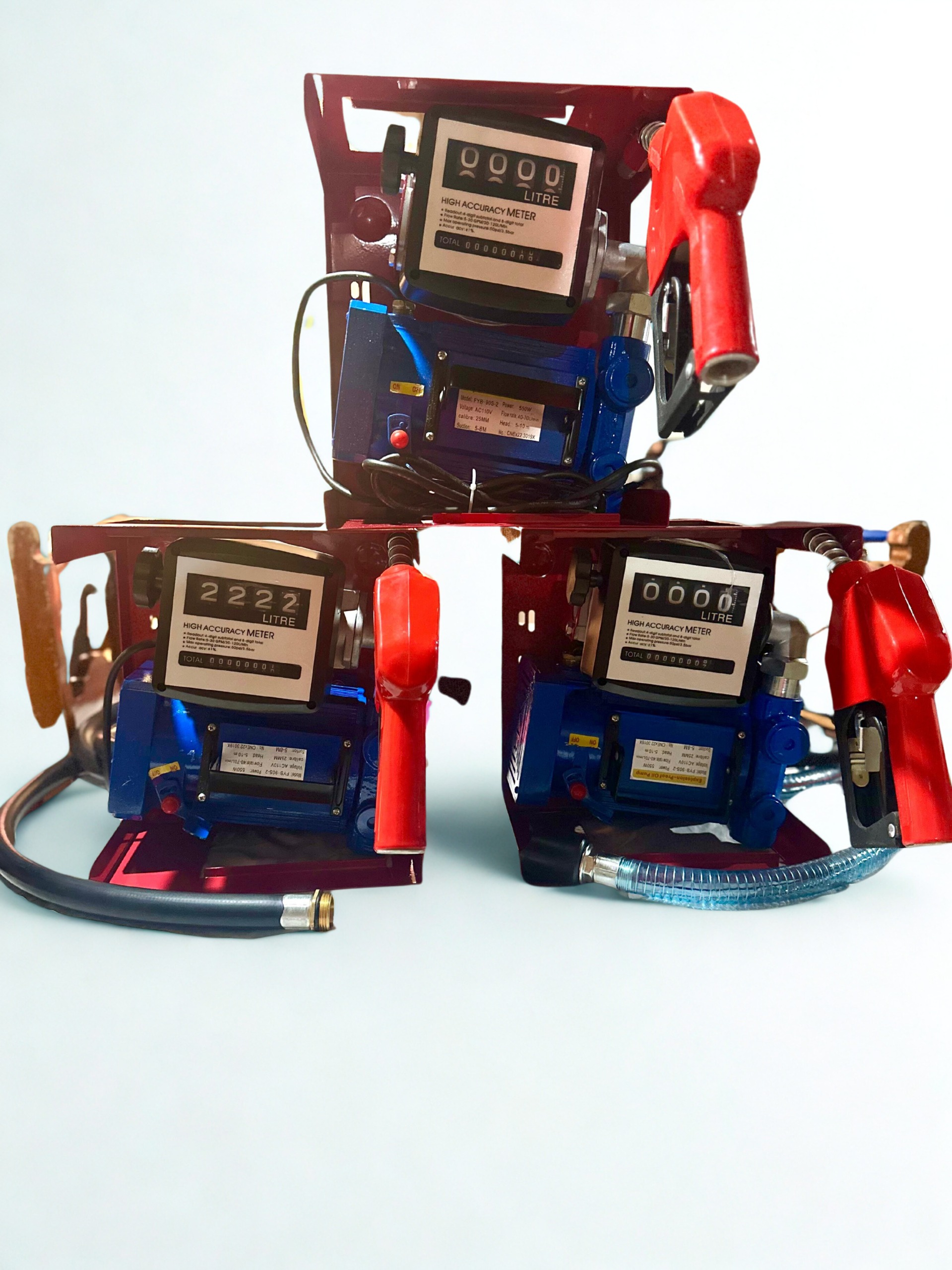 Kit para gasolina o diésel, eléctrica de 110V 550W-70L/Min con medidor y dispensador automático - Imagen 2